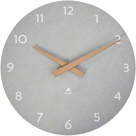 CLOCK KING 30 x 30 cm Walnut Wood Wall Clock Silver Grey CL3312722